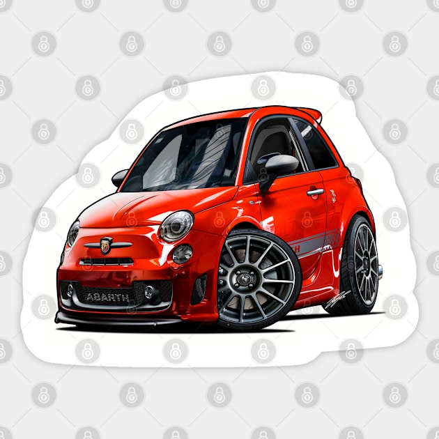 FIAT 500 ABARTH Sticker by RCJM_Cartoons